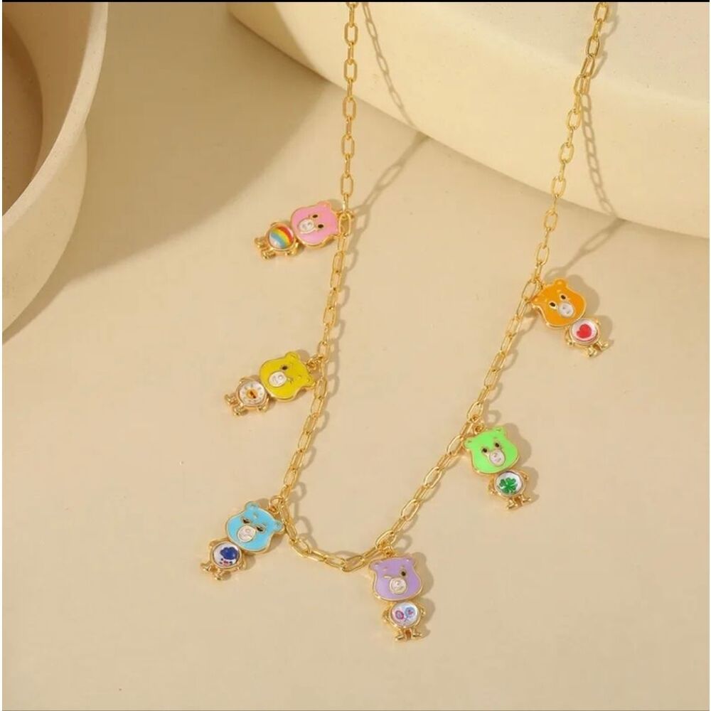 14K Gold Plated Carebears Theme Necklace